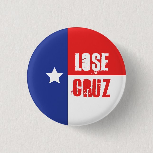 Chapa Redonda De 2,5 Cm Pierda Cruz - Ted Cruz (Anverso)