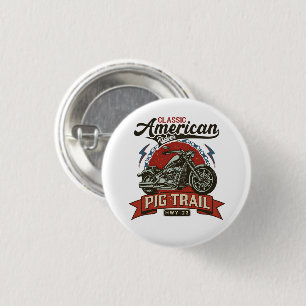 Chapa Redonda De 2,5 Cm Pig Trail Scenic Byway regalos de motocicleta arka