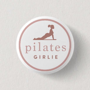 Chapa Redonda De 2,5 Cm Pilates Girlie