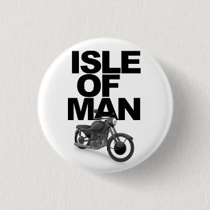 Chapa Redonda De 2,5 Cm Piloto de motocicletas de la Isla de Man