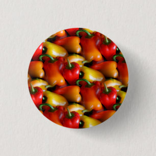 Chapa Redonda De 2,5 Cm Pimientos rojos y amarillos