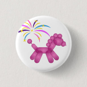 Chapa Redonda De 2,5 Cm Pin animal Fiesta de espuma de globo