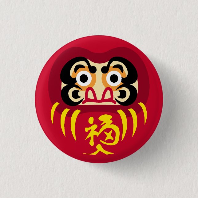 Chapa Redonda De 2,5 Cm pin Daruma II (Anverso)
