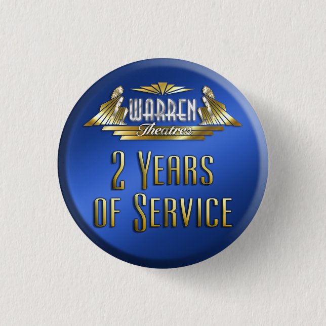 Chapa Redonda De 2,5 Cm Pin de 2 años (Anverso)