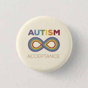 Chapa Redonda De 2,5 Cm pin de aceptación de autismo