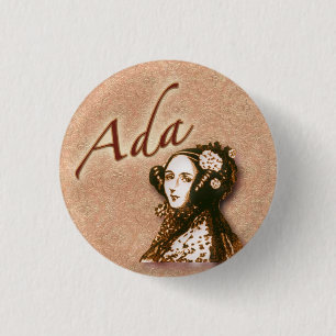 Chapa Redonda De 2,5 Cm Pin de Ada Lovelace