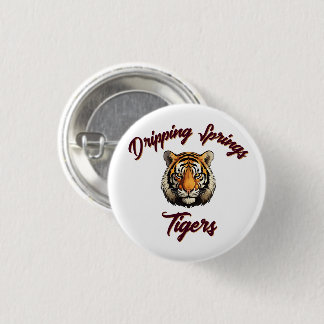 Chapa Redonda De 2,5 Cm Pin de Espíritu Escolar Dripping Springs Tigers