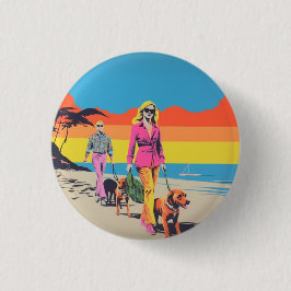 Chapa Redonda De 2,5 Cm Pin de estilo popart, insignia de botón, paseo de 