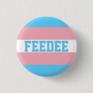Chapa Redonda De 2,5 Cm Pin de Feedee del transexual