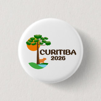 Chapa Redonda De 2,5 Cm Pin de la Convención Internacional de Curitiba Bra