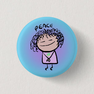 Chapa Redonda De 2,5 Cm Pin de la paz por Smeople