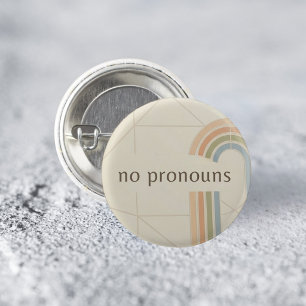 Chapa Redonda De 2,5 Cm Pin de Orgullo LGBTQ Minimalista Moderno Sin Prono
