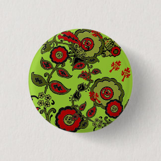 Chapa Redonda De 2,5 Cm Pin de Paisley del navidad