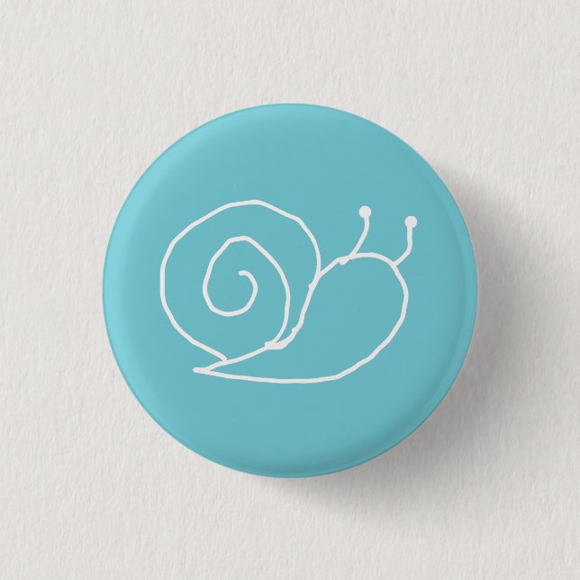 Chapa Redonda De 2,5 Cm Pin del caracol (Anverso)