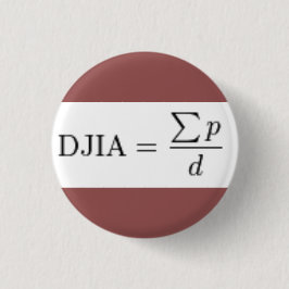 Chapa Redonda De 2,5 Cm Pin del divisor de Dow Jones