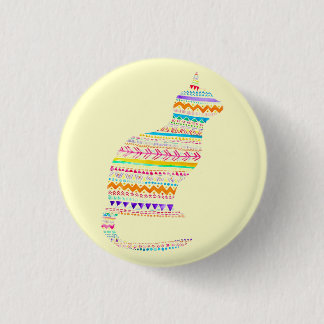 Chapa Redonda De 2,5 Cm Pin del gatito de Boho por Megaflora