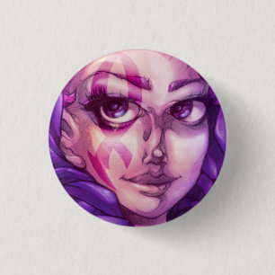 Chapa Redonda De 2,5 Cm Pin del guerrero de la cinta de la ayuda