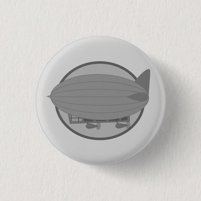 Chapa Redonda De 2,5 Cm Pin del zepelín (Anverso)