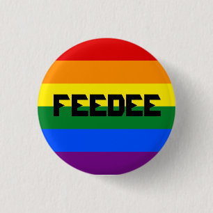 Chapa Redonda De 2,5 Cm Pin gay de Feedee