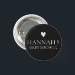 Chapa Redonda De 2,5 Cm Pin invitado de ducha Black Gothy & Moody Baby Boy<br><div class="desc">Desvela el lado oscuro y encantador de las celebraciones con nuestra Minimalista colección de Invitaciones, Rótulos y Decores de la Bebera Gótica Negra y Moody Halloween. Abran la espeluznante temporada mientras celebran la inminente llegada de su pequeño con estos encantadores y hermosos diseños. Sumérjase en un mundo de misterioso encanto...</div>