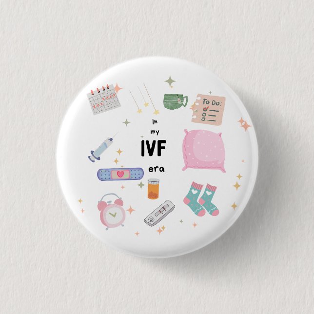 Chapa Redonda De 2,5 Cm pin IVF (Anverso)