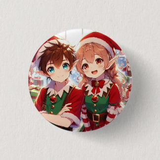 Chapa Redonda De 2,5 Cm Pin niños Navidad