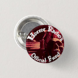 Chapa Redonda De 2,5 Cm Pin Oficial de Horror Radio Fiend RojoButton