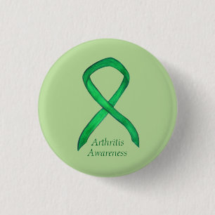 Chapa Redonda De 2,5 Cm Pin Personalizado de Cinta Verde para la Concienci