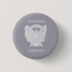 Chapa Redonda De 2,5 Cm Pin Personalizado de la cinta blanca Ángel de la t