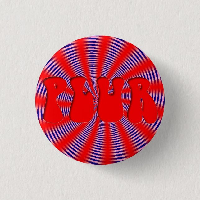 Chapa Redonda De 2,5 Cm Pin "PLUR" de ruptura (Anverso)