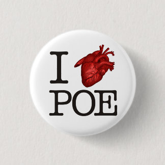 Chapa Redonda De 2,5 Cm Pin “Poe Heart”