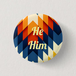 Chapa Redonda De 2,5 Cm Pin Pronoun Sexo
