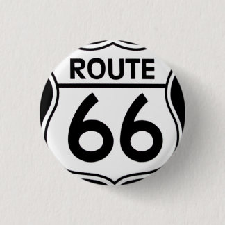 Chapa Redonda De 2,5 Cm Pin "ROUTE 66"