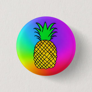 Chapa Redonda De 2,5 Cm Pineapple 3 Cm Banda Redonda