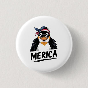 Chapa Redonda De 2,5 Cm Pingüino resiste a los pingüinos en protesta contr