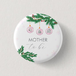 Chapa Redonda De 2,5 Cm Pink Clothes Ornaments Mother To Be Baby Shower 