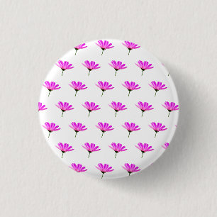 Chapa Redonda De 2,5 Cm Pink Daisy