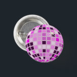 Chapa Redonda De 2,5 Cm Pink Lilac Purple Retro Moderno Disco Ball<br><div class="desc">¡Baila,  baila! Diseño de espejisbol disco de siempre para cada reina bailarina. Discoteca ilustracion de bolas decoración estética casera rosa,  productos fiestas y regalos.</div>