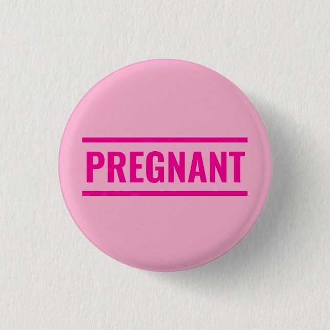 Chapa Redonda De 2,5 Cm Pink pregnant (Anverso)
