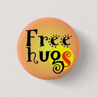 Chapa Redonda De 2,5 Cm pins button Free hugs GS enterlaced 3,2 cm