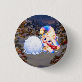 Chapa Redonda De 2,5 Cm Pin's Zessi y su bola de nieve - Colección Navidad