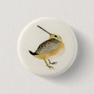 Chapa Redonda De 2,5 Cm Pintura de Timberdoodle de la acuarela