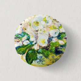Chapa Redonda De 2,5 Cm Pintura floral de las flores de Claude Monet de