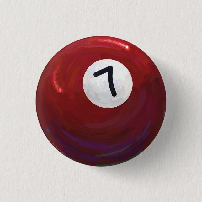 Chapa Redonda De 2,5 Cm Piscina 7 Ball (Anverso)