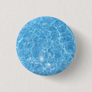 Chapa Redonda De 2,5 Cm Piscina Blue Water Blank Template Trendy