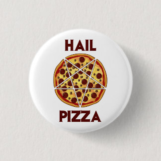 Chapa Redonda De 2,5 Cm Pizza del saludo