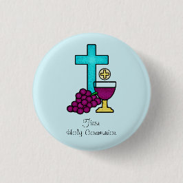 Chapa Redonda De 2,5 Cm Planet Jill Round Lapel Pin