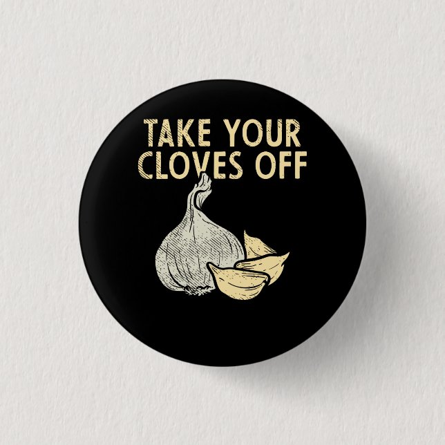 Chapa Redonda De 2,5 Cm Planta de ajo (Anverso)