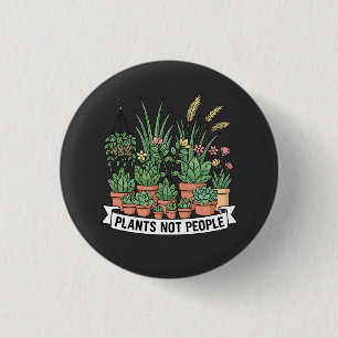 Chapa Redonda De 2,5 Cm Plantas No Personas   Comico jardinero introvertid