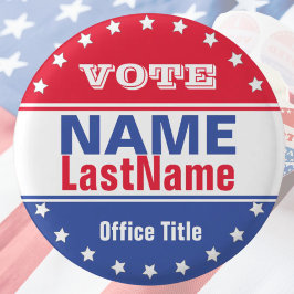 Chapa Redonda De 2,5 Cm Plantilla de campaña de personalizados para las el